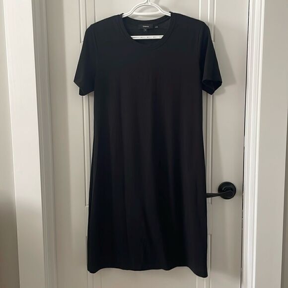 Theory Black Cherry B2 Jersey Dress - Picture 1 of 5
